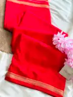 Chinmayi (Mysore crepe silk) - Ferrari Red - Image 2