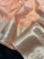 The Paisleys (Banarasi silk) - Tangerine