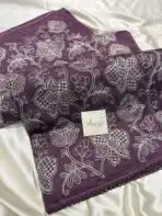 Amara (Embroidered Kota) - Amethyst