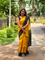 Rasika (Semi silk) - Mango yellow
