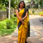 Rasika (Semi silk) - Mango yellow