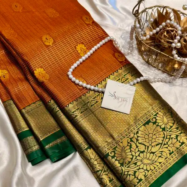 Thozhi (Kanchi Semi silk) - Honey glazed