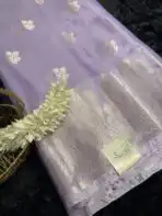 The Paisleys (Banarasi silk) - Lilac - Image 4