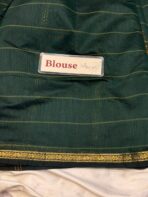 Maheshwari (Silk cotton) - Bottle green - Image 5