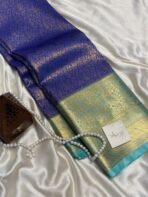 Thozhi (Kanchi Semi silk) - Royal blue