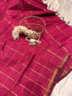 Maheshwari (Silk cotton) - Hot Pink