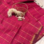 Maheshwari (Silk cotton) - Hot Pink