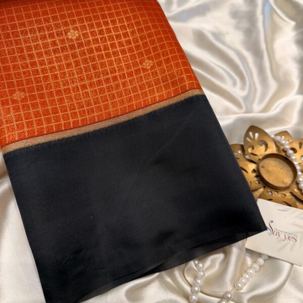 Rasika (Semi silk) - Rust  Orange