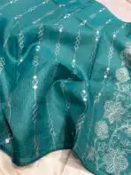 Amara (Embroidered Kota) - Cerulean blue - Image 2