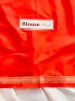 Chinmayi (Mysore crepe silk) - Neon Orange - Image 5