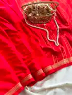 Chinmayi (Mysore crepe silk) - Ferrari Red - Image 3