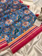 Parampara (Semi Tussar) - Blue