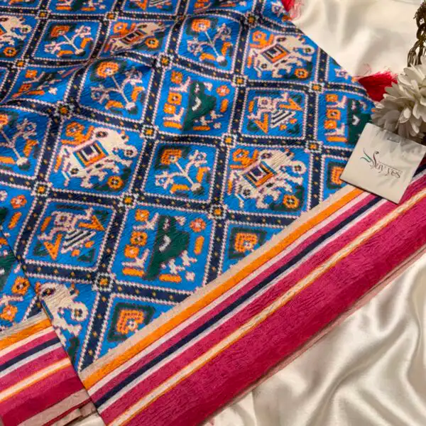Parampara (Semi Tussar) - Blue