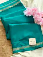 Chinmayi (Mysore crepe silk) - Persian green - Image 2