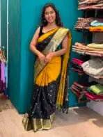 Mani (Banarasi Wam silk) - Mustard