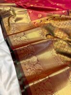 Thozhi (Kanchi Semi silk) - Raspberry pink - Image 4