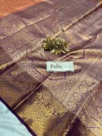 Thozhi (Kanchi Semi silk) - Bright Peach - Image 5