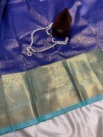 Thozhi (Kanchi Semi silk) - Royal blue - Image 2