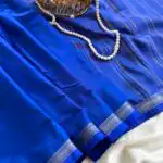 Chinmayi (Mysore crepe silk) - Regal Navy