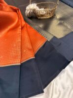 Rasika (Semi silk) - Rust  Orange - Image 3