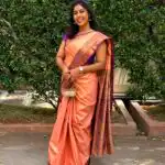 Thozhi (Kanchi Semi silk) - Bright Peach