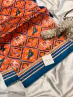 Parampara (Semi Tussar) - Orange