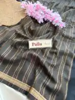 Chinmayi (Mysore crepe silk) - True black - Image 4