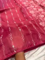 Amara (Embroidered Kota) - Carmine - Image 3