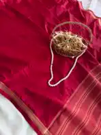 Chinmayi (Mysore crepe silk) - Ruby Maroon - Image 4