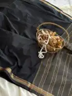 Chinmayi (Mysore crepe silk) - True black - Image 3