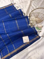 Maheshwari (Silk cotton) - Royal blue