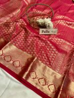 Thozhi (Kanchi Semi silk) - True red - Image 5