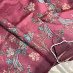 Vaani (Semi Tussar) - Magenta pink