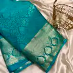 Thozhi (Kanchi Semi silk) - Mayil Blue