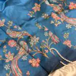 Vaani (Semi Tussar) - Cerulean blue
