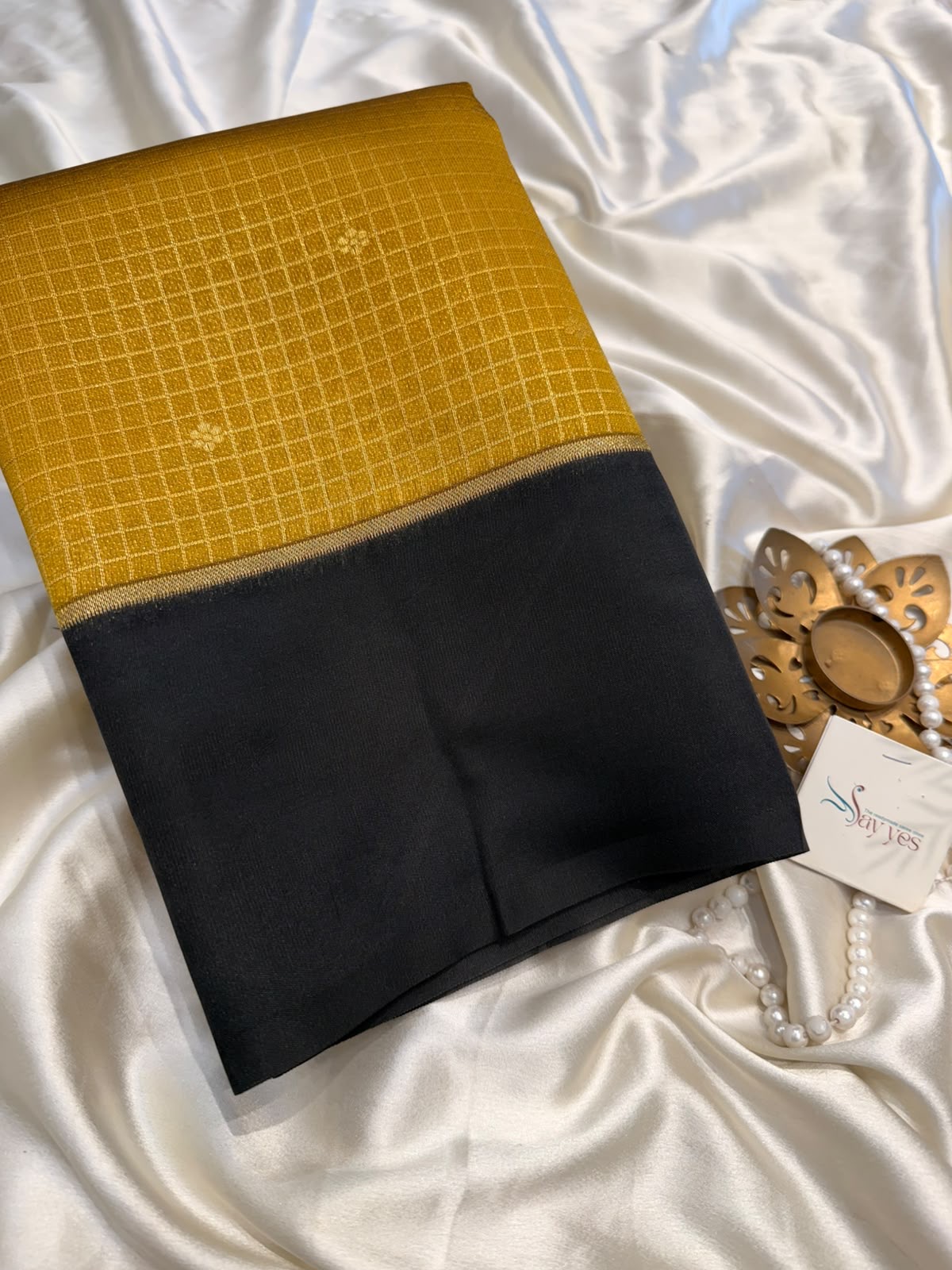 830f1327-5be7-46e4-bb2d-bd3ed0dd9d28 Rasika (Semi silk) - Mango yellow - Image 1