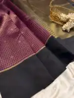Rasika (Semi silk) - Purple - Image 2