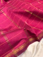 Maheshwari (Silk cotton) - Hot Pink - Image 5