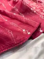 Amara (Embroidered Kota) - Carmine - Image 2