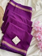Chinmayi (Mysore crepe silk) - Royal Purple - Image 2