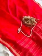 Chinmayi (Mysore crepe silk) - Ferrari Red - Image 5