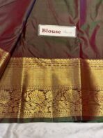 Thozhi (Kanchi Semi silk) - Raspberry pink - Image 6