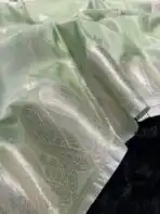 The Paisleys (Banarasi silk) - Mint green