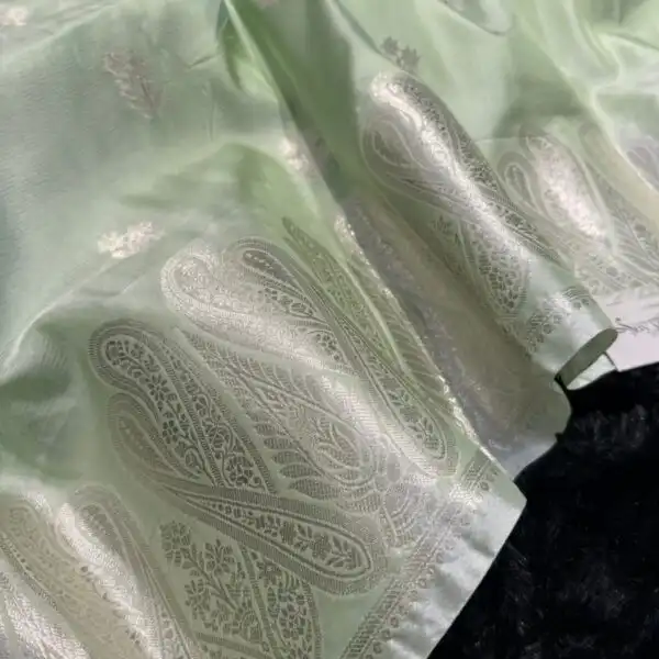 The Paisleys (Banarasi silk) - Mint green