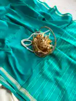 Chinmayi (Mysore crepe silk) - Persian green - Image 5
