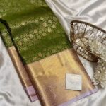 Thozhi (Kanchi Semi silk) - Parrot green
