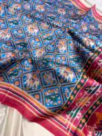 Parampara (Semi Tussar) - Blue - Image 3