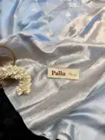 The Paisleys (Banarasi silk) - Powder blue - Image 5