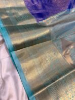 Thozhi (Kanchi Semi silk) - Royal blue - Image 4