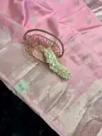 The Paisleys (Banarasi silk) - Baby pink - Image 2